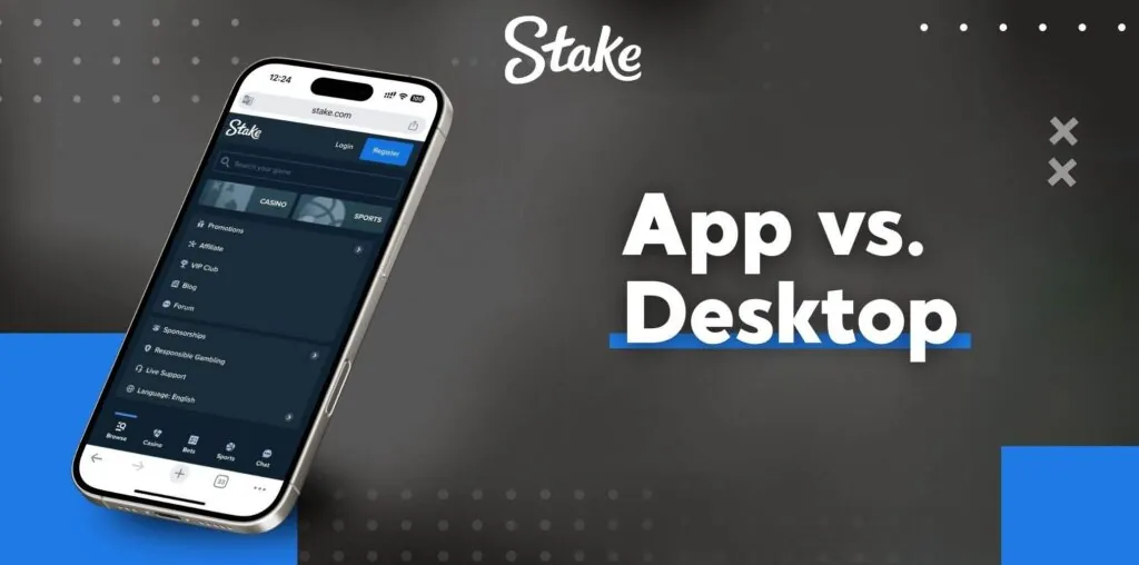 Stake Pakistan App vs the Desktop Version overview